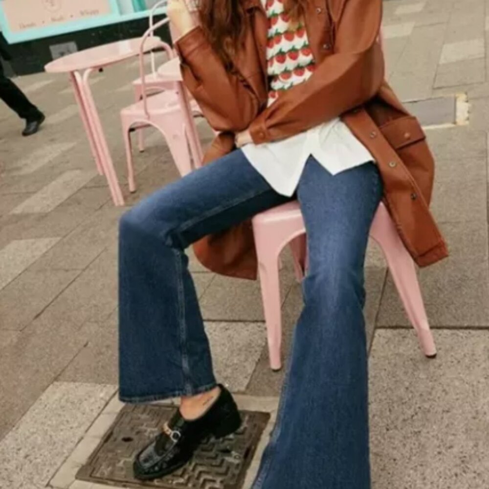 Levi's Indigo Wide-Leg Flare Jeans